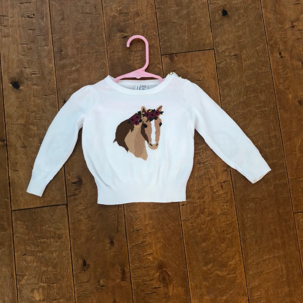 Janie and Jack Equestrian Horse Sweater size 12-18months